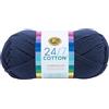 Lion Brand Yarn Company-Matassa di Filato in Cotone, in Puro Cotone, Colore: Blu Navy