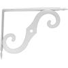 Amig - Staffa per mensole a muro | Supporti per Mensole | Reggimensola | Staffe per mensole in Acciaio | Colore: Bianco | Dimensioni: 250 x 190 | Peso max: 100 kg