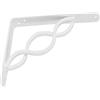 Amig - Staffa mensola - Supporto mensola a muro - Alta resistenza fino a 180 kg - 200 x 150 mm - Acciaio - Bianco