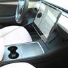 TOPABYTE 3PCS per Tesla Model Y 2020-2024 e Model 3 2017-2023 Inserto portabicchieri, Cornice proteggi bordo schermo, Tappetino caricatore wireless Protezione decorazione console centrale, Nero