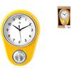 Orologio Parete Vanigl 16Xh22 Arredo E Decorazioni Casa, Giallo/Bianco, 16X22 Cm