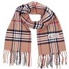 TZ Promise Plaid Cashmere Feel Classic Soft Lussuosa Sciarpa Invernale Per Uomo Donna, marrone chiaro, taglia unica