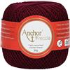 Anchor Freccia - Gomitolo di Filo da Uncinetto, 100% Cotone, Spessore 12, Cotone, 00072 Rosso., Rot