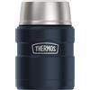 THERMOS King - Barattolo in acciaio inox isolato sottovuoto con cucchiaio, 453,6 g, blu opaco