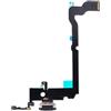OnlyTech - Connettore di ricarica per iPhone XS Max nero con connettore di ricarica e microfono compatibile Apple