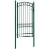 vidaXL Cancello per Recinzione ad Arco in Acciaio 100x175 cm Verde