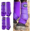 Harrison Howard Stecche per cavalli, confezione da 4, stivali sportivi anteriori e posteriori con protezione gambe in neoprene, viola regale, L