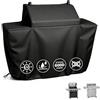 Heimlyn Copertura per barbecue a gas Rösle Videro G4, G4-S, copertura per barbecue resistente alle intemperie, accessorio per griglia Rösle BBQ Videro G4, con cerniera 600D, colore: Nero