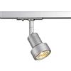 SLV PURI spot per binario monofase 230V, QPAR51, grigio, max. 50W, incl. adattatore monofase