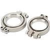 KIMISS Set di Morsetti a Banda V 44 Mm, KIMISS Morsetti di Scarico in Acciaio Inossidabile Kit di Riparazione della Flangia di Ingresso Kit di Morsetti a Flangia a Banda V Argento