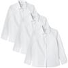 Amazon Essentials Camicie per Uniforme Scolastica, Maniche Lunghe, Vestibilità Classica, Facili da Stirare Bambine e ragazze, Confezione da 3, Bianco Brillante, Confezione Da 3, 13-14 anni