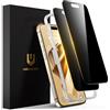 UNBREAKcable Vetro Privacy iPhone 15 Pro Max,Copertura Completa Vetro Temperato Privacy [Vero Antispia a 28°] [Da Bordo a Bordo] [Telaio di Installazione Facile] per Apple iPhone 6.7" - 2 Pezzi