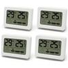 Carehabi 4 Pezzi Igrometro Termometro Ambiente Interno, Termometro Igrometro Digitale con Indicatori di Comfort a Faccine, Misuratore Umidità Casa Alta Precisione per Camera Neonati, Ufficio e Piante