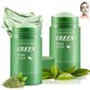 EHIOG 2 Pezzi Maschere Viso al Tè Verde in Stick,Green Tea Mask Stick Viso Punti Neri,Maschera idratante per Pulizia Profonda Pelle,Riduzione Pori, Rimozione Punti Neri, Uomini e Donne