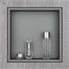 HANFU Nicchia Doccia Incasso, Nicchia a Parete Senza Telaio da Acciaio Inox, Nicchie Bagno Singolo Strato 30x30x10cm, Ripiano Nicchia Mensole Bagno per Bagnoschiuma Shampoo Articoli Toeletta, Grey