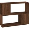 vidaXL Libreria/Divisorio Rovere Marrone 80x24x63 cm, mobile porta libri, divisorio camera, divisorio, armadietto per libri, scaffalatura, scaffale