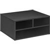 HOMCOM Mobile Porta Stampante con 3 Scomparti Aperti 47x40x22.5 cm Nero