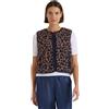 Cecil Gilet Teddy con dettagli in softshell e motivo leone, color moka, taglia S