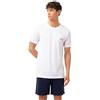 Fila Pigiama Uomo Cotone 100%, Set Maglietta e Pantaloni Corti Uomo, Morbido e Confortevole, Bianco, Blu, Taglie M
