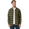 Amazon Essentials Camicia da Uomo in Flanella a Maniche Lunghe, vestibilità Regolare, in Twill di Cotone, con Bottoni, Doppie Tasche sul Petto, a Quadri Verde Oliva Scuro, XL