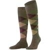 Burlington Melange Edinburgh M Kh lana fantasia 1 paio, Calzini Uomo, Verde Covert Gre 7410, 40-46