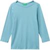 United Colors of Benetton Maglia SC Barca M/L 3GA8D10C4 T-Shirt, Blu, XS Donna