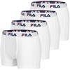 Fila Mutande Boxer Uomo Cotone, Set da 4, Bianco WH (2XL)
