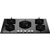 LA GERMANIA P905CLAGGN PIANO COTTURA GAS, 5 zone di cottura, dimensioni: L 89,3 cm, P 52,5 piano in Vetroceramica, Nero