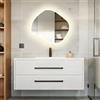 ARTFORMA Specchio da bagno a LED asimmetrico 84x74 cm senza cornice, con comando touch e funzione antiappannamento