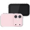 Getdoublerich D03S - Mini fotocamera magnetica a doppio obiettivo, HD 64 MP con messa a fuoco automatica, filtri retrò, tasca per videocamera per vlog (rosa)