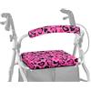 ASQVTIFE Copri maniglia per deambulatori con stampa leopardata per anziani rosa cuore deambulatore deambulatore copertura per maniglie da donna per deambulatori
