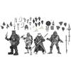 NECA Universal Monsters x Teenage Mutant Ninja Turtles - Set da 4 action figure raffiguranti le tartarughe, da 18 cm, nero