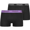Kappa 4X Logo Boxer Short Uomo Box 4 Pezzi Nero/Viola, Dimensione:L