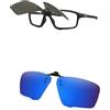 AOZAN Occhiali da sole polarizzati con clip per Oakley Crosslink Zero OX8076 56 mm, protezione UV e vestibilità sicura, Capri blu., Crosslink Zero