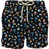Saint Barth Mc2 Uomo Costume da Bagno Short LIG0003 Poliestere Nero S