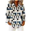 Gienslru Camicia Natalizie Donna Elegante Camicette Natalizia Leggera Blusa Manica Lunga Top Oversize Pullover Tops Casual Camicetta Tshirt Abbigliamento Maglie Autunno di Natale Giacca con Bottoni