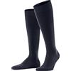 FALKE Airport M Kh lana cotone al ginocchio tinta unita 1 paio, Calzini lunghi Uomo, Blu Space Blue 6116, 43-44
