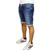 Evoga Jeans Pantaloni Corti Uomo Blu Denim Shorts Estivi in Cotone