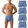 HOEREV Confezione da 4,Slip da Uomo Biancheria Intima Boxer Comodi e Traspiranti