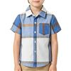 Winmany Camicia Quadri Maniche Corte per Ragazzi Camicie Button Down per Bambini Vestiti Estivi a Quadri per 1-8 Anni (IT, età, 1 Anno, 2 Anni, Regular, 1, Blu)