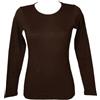 RAGNO Maglia Girocollo Donna Manica Lunga in Caldo Cotone Biologico Caldo e soffice Articolo D274AB BIO ML Giro, A75 Chocolate Torte, 3-Terza (EU S - F 2 - USA XS - GB 32)