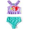 Disney Princess Costume da bagno da bambina con volant costume da bagno per bambine, Blu, 5-6 Años