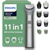 Philips Rifinitore All-in-one Multigroom Serie 5000 11 in 1 - Rifinitore per barba, capelli e corpo, lame autoaffilanti interamente in metallo, 17 impostazioni di lunghezza (0,5-16 mm), MG5951/15