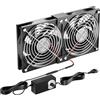 Wowfast Ventola PC da 240 mm, ventola da 12 V per case con spina di rete e regolatore di velocità senza scatti (2750 RPM) - Ventola silenziosa e potente per computer, server, TV, PC da gioco, cabina AV