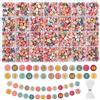 EUES - 2000 perle arrotondate con lettere A-Z, 7 mm, set di perline alfabetiche acriliche Morandi per la creazione di gioielli, bracciali, collane, artigianato fai da te