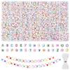 EUES 2000 perline colorate con lettere dalla A alla Z, per bracciali, cerchietti, gioielli fai da te, 7 mm