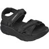 Skechers D'LUX WALKER SANDALO Donna Scarpe, Nero nero, 37 EU