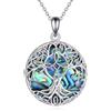 YFN Collana con ciondolo a forma di albero della vita, in argento Sterling, con nodo celtico, regalo per donne e uomini, normale, Argento sterling, Non è una pietra preziosa