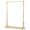 SCGSJZH Stand Appendiabiti con Ruote e ripiano, Oro (120x180cm)