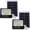 Yasta 2 Pezzi Faro LED 200W con Pannello Solare, Lampione Solare da Esterno Impermeabile IP65, Luce Solare per Giardino, Cortile, Garage, Telecomando Incluso.